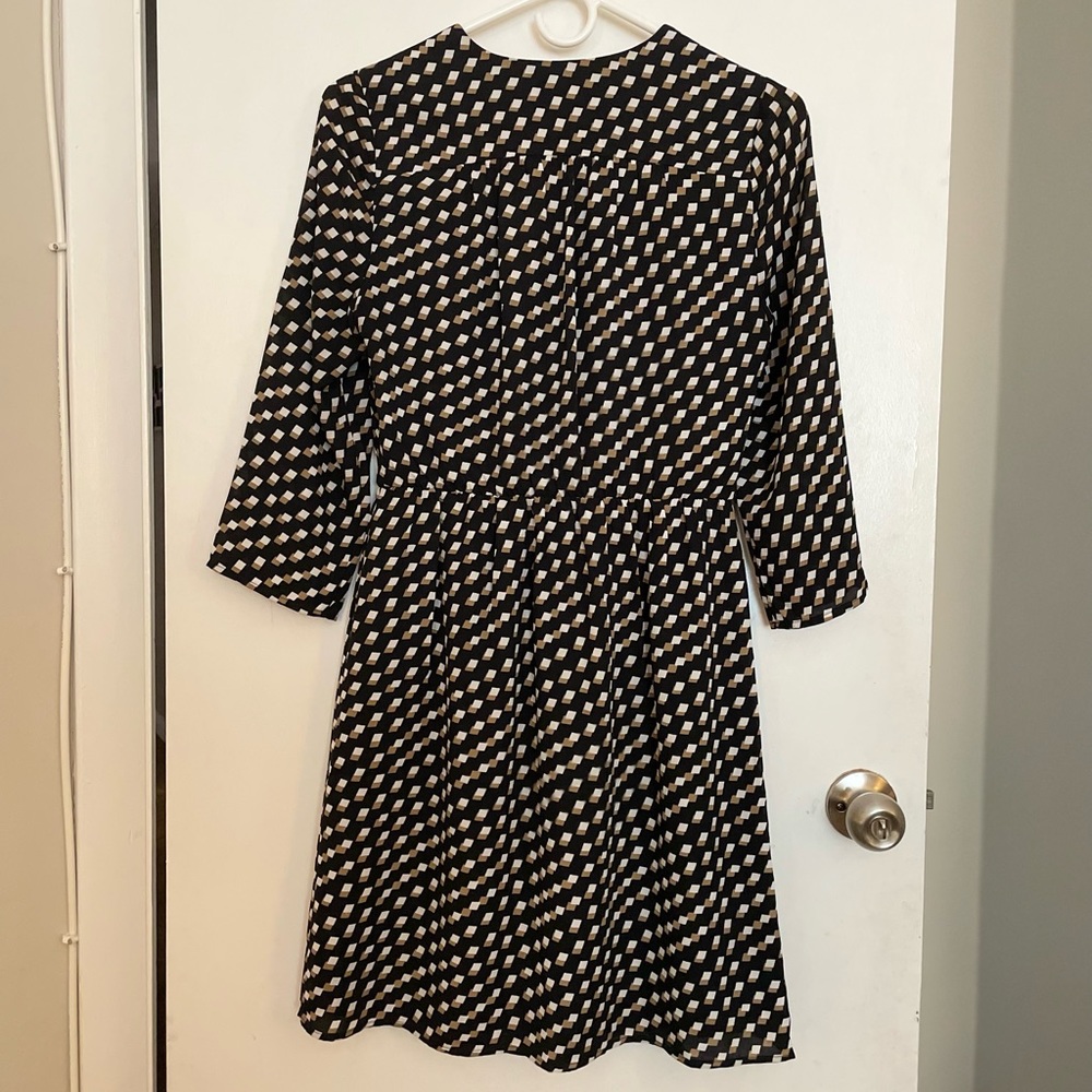 The Limited Geometric A-Line 3/4 Sleeve Women’s Dress - Size XS - Picture 6 of 12